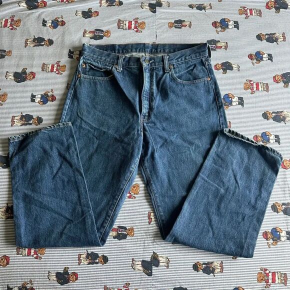 Vintage 70s Levi's 505 Big E Denim Jeans Size 34x30 - Picture 5 of 10